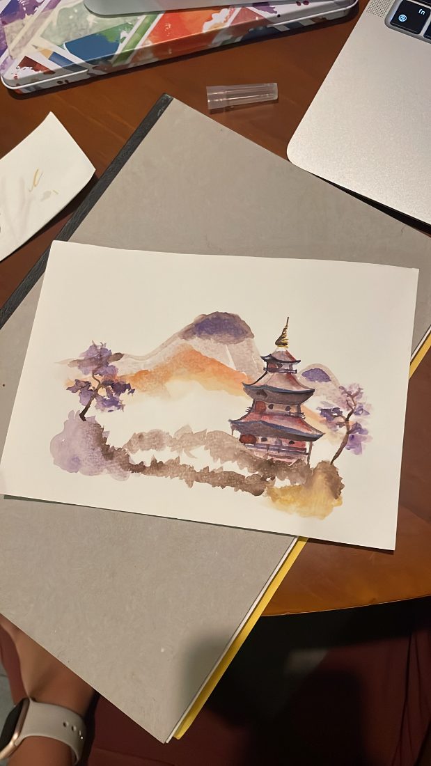 watercolour, a slow Sunday